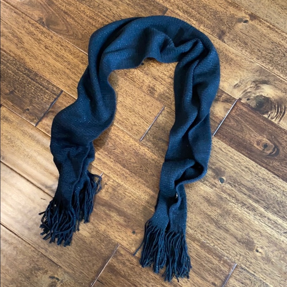 Muffler + Gloves / scarf black glitter